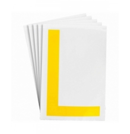 Etykiety ToughStripe®  TS-152.40-514-L-YL-20 wym. 146.05 mm x 228.60 mm, 20 szt.