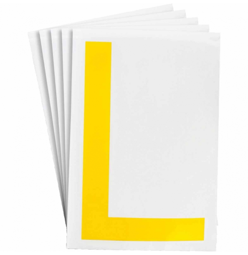 Etykiety ToughStripe®  TS-152.40-514-L-YL-20 wym. 146.05 mm x 228.60 mm, 20 szt.