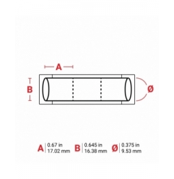 Koszulki termokurczliwe  białe 2LSZH-375-2-WT-3 wym. 17.02 mm x 16.38 mm, 3000 szt.