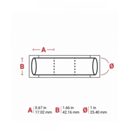 Koszulki termokurczliwe  żółte 2LSZH-1000-2-YL-3 wym. 17.02 mm x 42.16 mm, 750 szt.