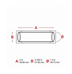 Koszulki termokurczliwe  żółte 2LSZH-1500-2-YL wym. 50.80 mm x 61.80 mm, 250 szt.
