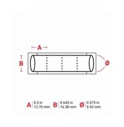 Koszulki termokurczliwe  żółte LSZH-375-2-YL-4 wym. 12.70 mm x 16.38 mm, 4000 szt.