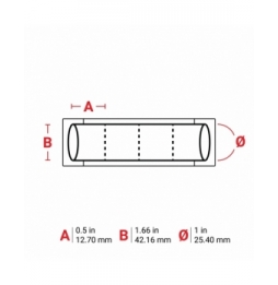 Koszulki termokurczliwe  białe LSZH-1000-2-WT-4 wym. 12.70 mm x 42.16 mm, 1000 szt.