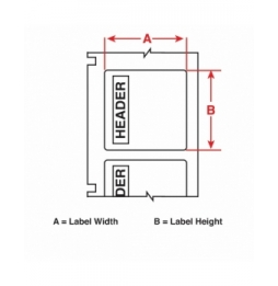 Etykiety winylowe czerwone na białym B30-25-595-ANSIDA wym. 152.40 mm x 101.60 mm, 175 szt.