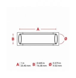 Koszulki termokurczliwe poliolefinowe czarne na białym M-375-1-342 wym. 25.40 mm x 16.38 mm, 80 szt.