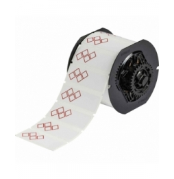 Etykiety winylowe czerwone na białym B30-18-7569-CLP4C wym. 76.20 mm x 25.40 mm, 1000 szt.