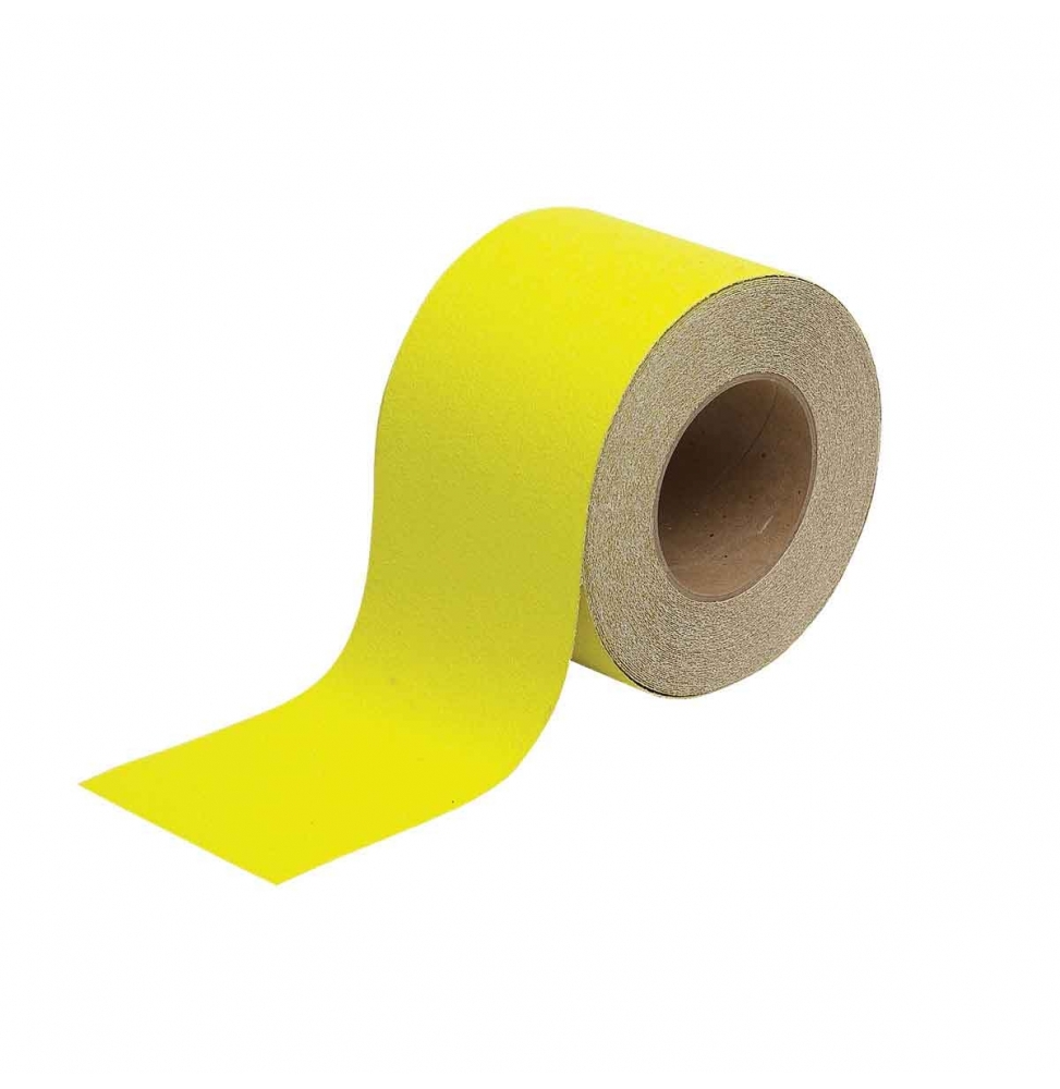 Taśma antypoślizgowa laminowana poliestrowa żółta ROLL MOUNTED ANTISKID YELLOW 100MMX18M wym. 100.00 mm x 18.00 m