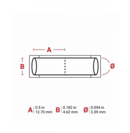 Koszulki termokurczliwe  białe BM-094-1-342-2 wym. 12.70 mm x 4.62 mm, 5000 szt.