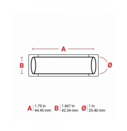 Koszulki termokurczliwe  niebieskie M6-1000-175-342-BL wym. 44.45 mm x 42.34 mm, 50 szt.