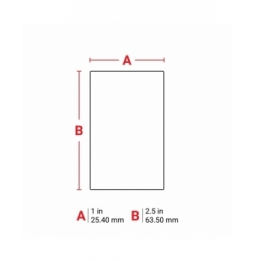 Etykiety z tkaniny winylowej białe M7-21-498 wym. 25.40 mm x 63.50 mm, 100 szt.