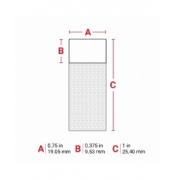 Etykiety samolaminujące winylowe białe, przezroczyste BM-18-427 wym. 19.05 mm x 25.40 mm, 2500 szt.