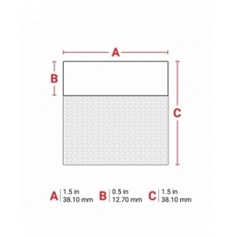 Etykiety samolaminujące winylowe białe, przezroczyste BM-32-427 wym. 38.10 mm x 38.10 mm, 1000 szt.