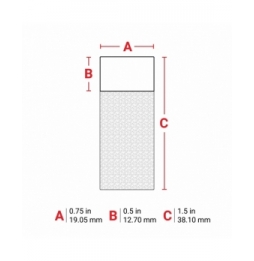Etykiety samolaminujące winylowe fioletowe, przezroczyste M7-30-427-PL wym. 19.05 mm x 38.10 mm, 250 szt.