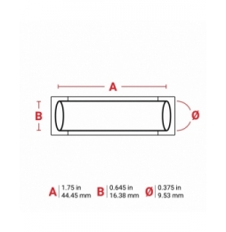Koszulki termokurczliwe  białe M7-375-175-342 wym. 44.45 mm x 16.38 mm, 100 szt.