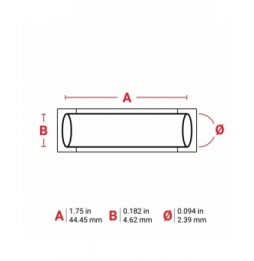 Koszulki termokurczliwe  żółte M7-094-175-342-YL wym. 44.45 mm x 4.62 mm, 100 szt.