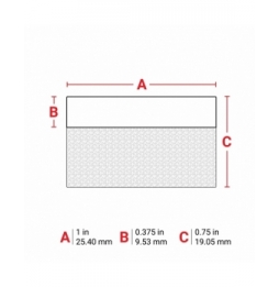 Etykiety samolaminujące winylowe białe, przezroczyste M7-96-427  wym. 25.40 mm x 19.05 mm, 250 szt.