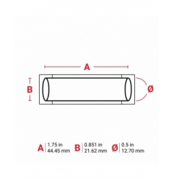 Koszulki termokurczliwe  białe BM-500-175-342 wym. 44.45 mm x 21.62 mm, 1000 szt.
