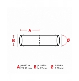 Koszulki termokurczliwe  białe BM-094-175-342-2 wym. 22.23 mm x 4.62 mm, 5000 szt.