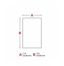 Etykiety poliestrowe jasno szare M6-20-428 wym. 25.40 mm x 50.80 mm, 100 szt.