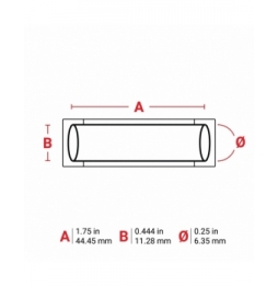 Koszulki termokurczliwe  białe M6-250-175-342-WT wym. 44.45 mm x 11.28 mm, 100 szt.