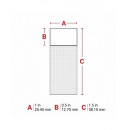 Etykiety samolaminujące winylowe niebieskie, przezroczyste M6-31-427-BL wym. 25.40 mm x 38.10 mm, 250 szt.