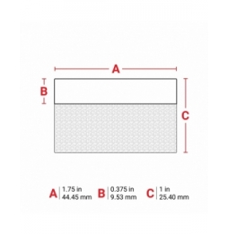 Etykiety samolaminujące winylowe białe, przezroczyste M6-87-427 wym. 44.45 mm x 25.40 mm, 250 szt.