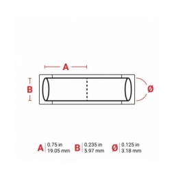 Koszulki termokurczliwe  białe CGS-125-150-WT-2 wym. 19.05 mm x 5.97 mm, 5000 szt.