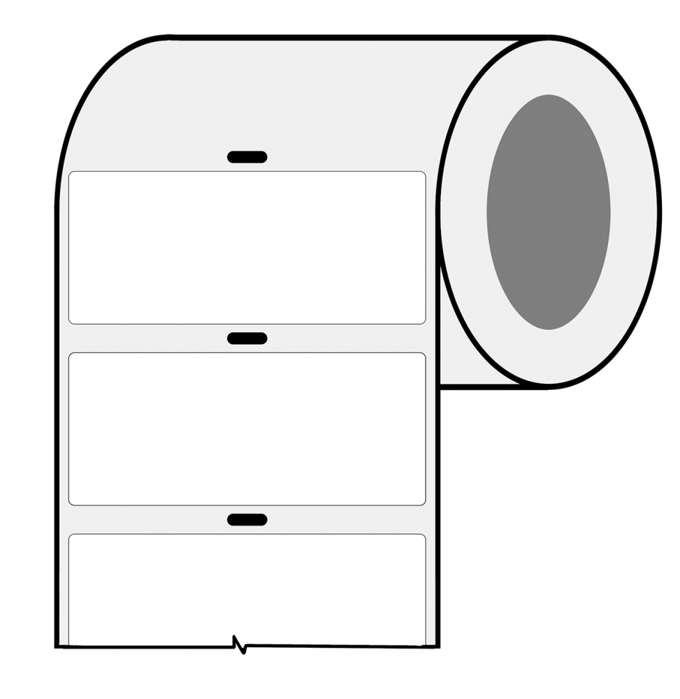 Etykiety samolaminujące poliestrowe białe BPT-650-461-AW wym. 88.90 mm x 38.10 mm, 2000 szt.