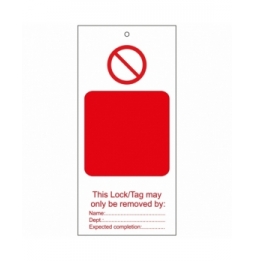 Tagout: Zawieszki ostrzegawcze (10szt.), TAG-E-BLANK-50X110M