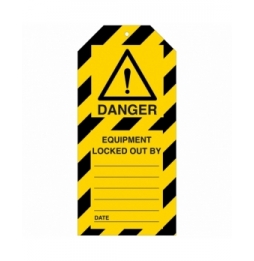 Tagout: Zawieszki ostrzegawcze (10szt.), TAG-E DANGER EQUIP. LOCK-75X160M