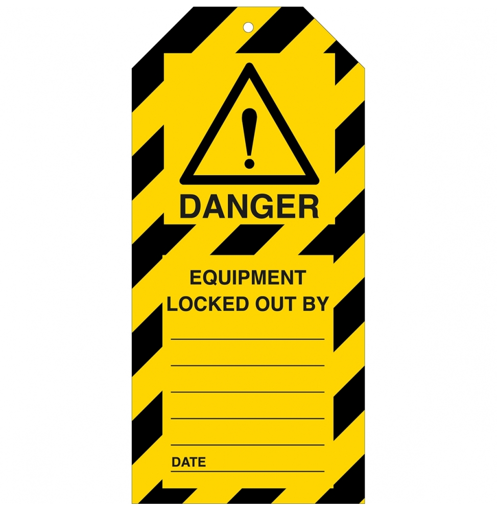 Tagout: Zawieszki ostrzegawcze (10szt.), TAG-E DANGER EQUIP. LOCK-75X160M