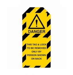 Tagout: Zawieszki ostrzegawcze (10szt.), TAG-E DANGER THIS TAG.-75X160M