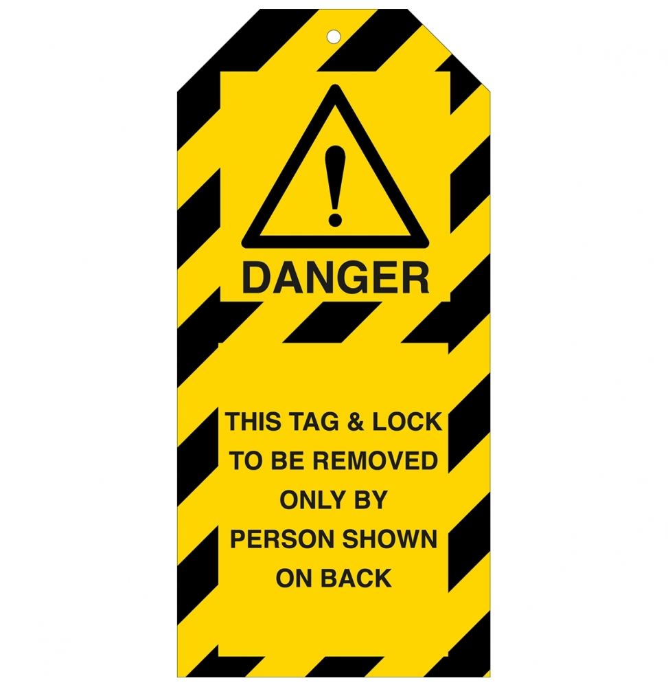 Tagout: Zawieszki ostrzegawcze (10szt.), TAG-E DANGER THIS TAG.-75X160M