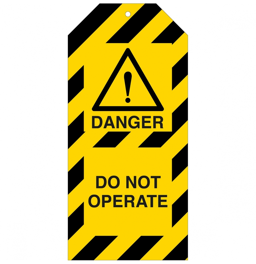 Tagout: Zawieszki ostrzegawcze (10szt.), TAG-E DANGER DO NOT OPERATE-75X160M