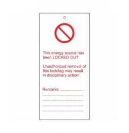 Tagout: Zawieszki ostrzegawcze (10szt.), DO NOT OPERATE 75X160MM TAG