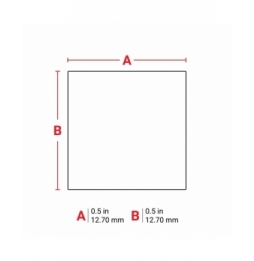 Etykiety poliestrowe białe M6-7-423 wym. 12.70 mm x 12.70 mm, 500 szt.