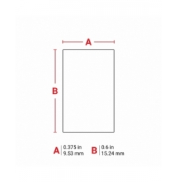 Etykiety samolaminujące winylowe zielone, przezroczyste PTL-30-427-GN wym. 19.05 mm x 38.10 mm, 250 szt.