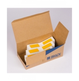 Etykiety poliestrowe z laminatem z pianki polietylenowej żółte M6-06-7593-YL wym. 15.00 mm x 45.00 mm, 300 szt.