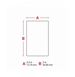 Etykiety poliestrowe białe M6-61-483 wym. 12.70 mm x 50.80 mm, 100 szt.