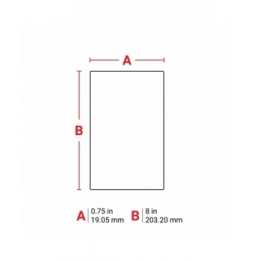 Etykiety poliestrowe białe M6-63-483 wym. 19.05 mm x 203.20 mm, 50 szt.