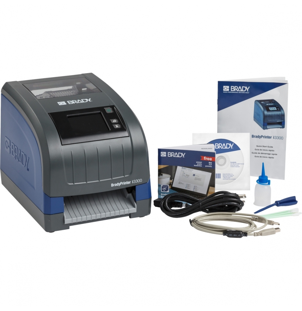 Stacjonarna drukarka etykiet i3300 300 dpi - EU z Wifi i czytnikiem oraz Brady Workstation Scan & Print Suite i3300-SPS-EU-WF