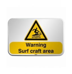 Znak bezpieczeństwa ISO – Ostrzeżenieprzed surferami, W/W046/EN489/RFLBD-600X400-1