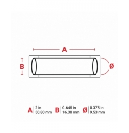 Koszulki termokurczliwe  żółte 3:1DPS-9.5x50-B7646-YL wym. 50.80 mm x 16.38 mm, 1000 szt.