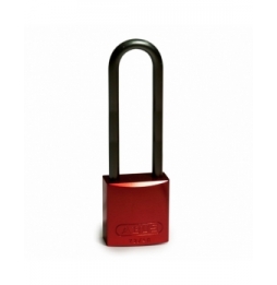 Kłódka LOTO z aluminiową szeklą 75 mm, czerwona (6 szt.), 814080