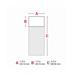 Etykiety samolaminujące poliestrowe białe, przezroczyste B33-134-461 wym. 88.90 mm x 38.10 mm, 1000 szt.