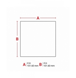 Etykiety poliestrowe jasno szare B33-161-486 wym. 101.60 mm x 101.60 mm, 250 szt.