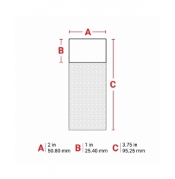 Etykiety samolaminujące winylowe białe, przezroczyste B33-27-417 wym. 50.80 mm x 95.25 mm, 400 szt.