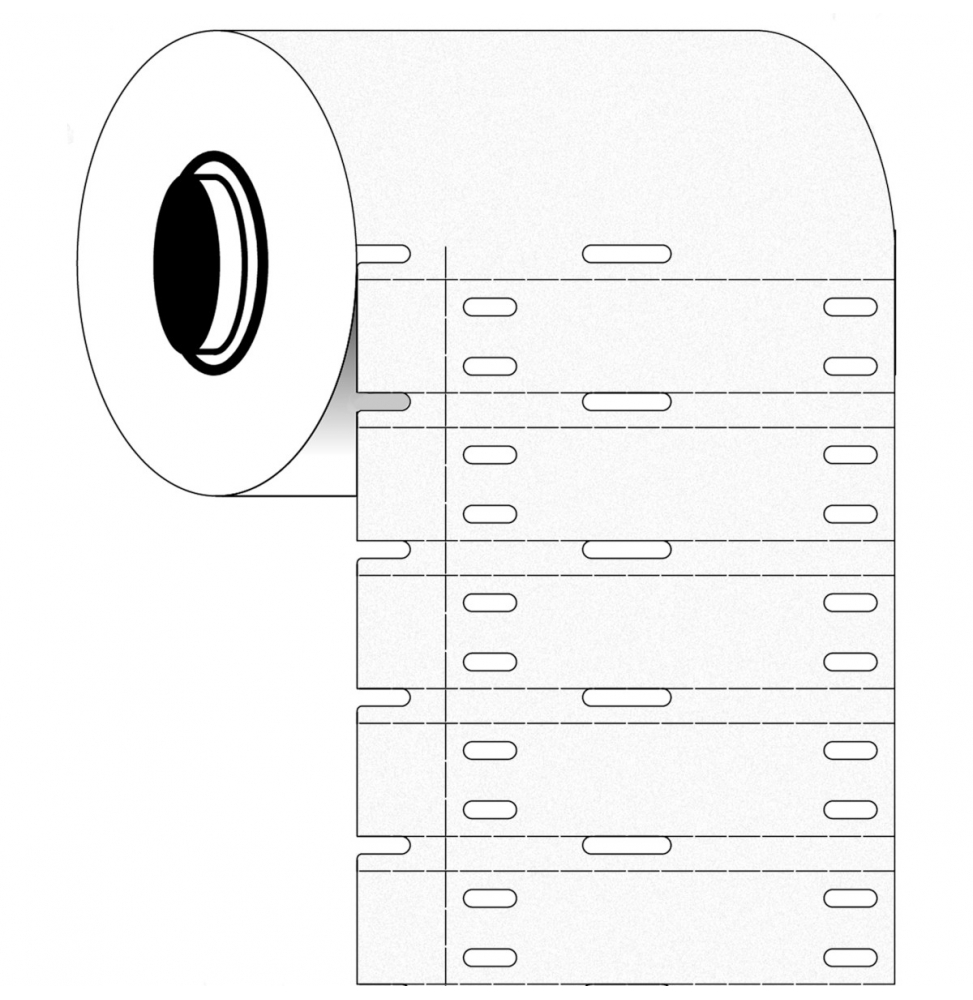 Przywieszki   B33-7597W-2050 wym. 50.80 mm x 12.70 mm, 2000 szt.