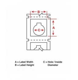 Etykiety poliestrowe czerwone B30EP-170-593-RD wym. 60.96 mm x 60.96 mm, 145 szt.