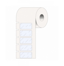 Etykiety polypropylenowe przezroczyste THT-310-7600-2.5SC wym. 25.40 mm x 12.70 mm, 2500 szt.